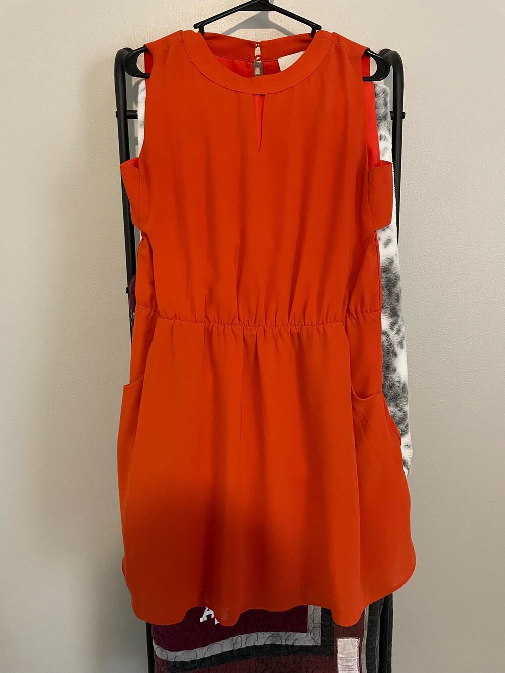 Greylin citrus orange  sleeveless dress medium